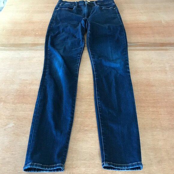 Frame Le High Skinny Jeans Women 28 Blue Mid Rise Dark Wash Stretch Preppy 16436 - Picture 1 of 14